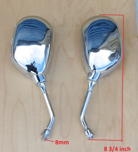 8mm chrome mirror - 8mm, set